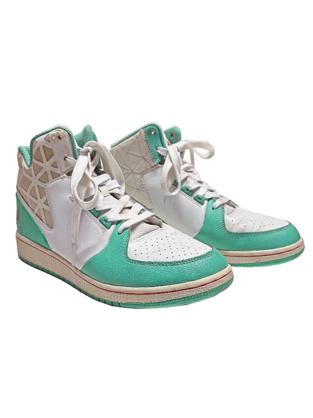 Nike Jordan 1 Flight 3 Premium GG Sneakers Size 7Y White Verde Green 729519-100